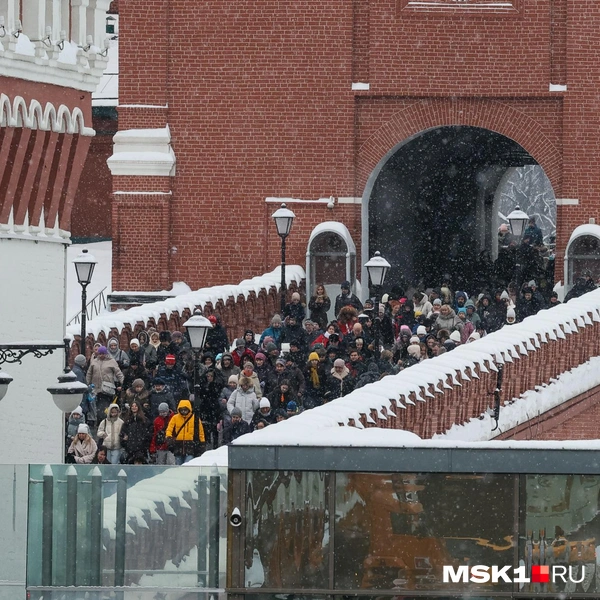 Внутрь Кремля попадают через Троицкий (Ризоположенский) мост и Кутафью башню | Источник: Артём Устюжанин / MSK1.RU