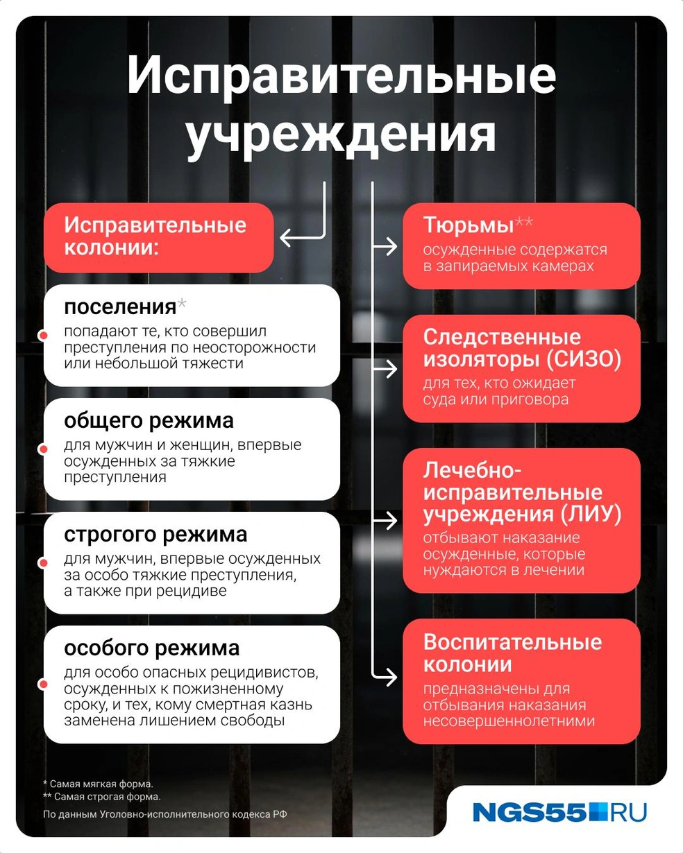 Состав исправительных учреждений | Источник: Евгений Бикунова / Городские медиа