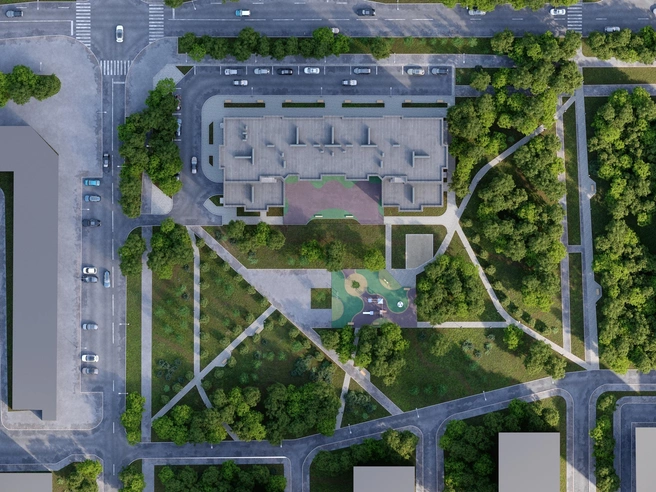 Первой станет территория на улице Комсомольской за новым ЖК «Искра Park» | Источник: Группа Аквилон