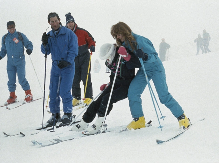 Две семейные пары на лыжном курорте в Швейцарии, 17 февраля 1987