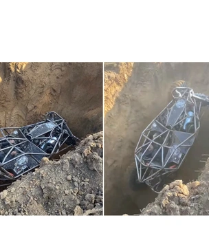Водитель на багги въезжает на вертикальную стену (видео)