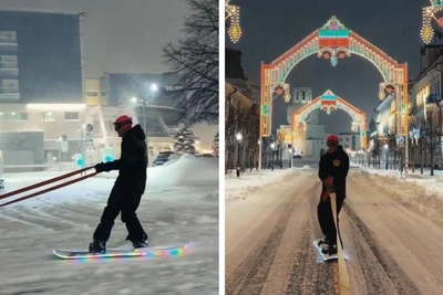 Kazan Blogger Fined for Snowboarding Near Kremlin