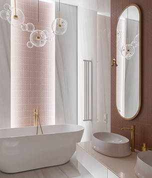 Розовая пудра: 30+ ванных комнат в нежной гамме