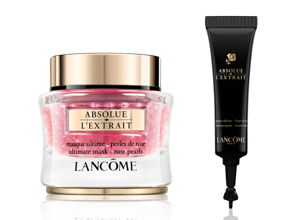 Маска-сыворотка с розовыми жемчужинами Absolue L’Extrait Ultimate Rose Serum Mask, Lancôme. Укрепляет защитный барьер кожи, интенсивно увлажняет и сокращает морщины. Обладает сильными восстанавливающими свойствами.