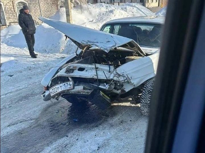 Водитель второго автомобиля не получил травм. | Источник: Троицк / Vk.com
