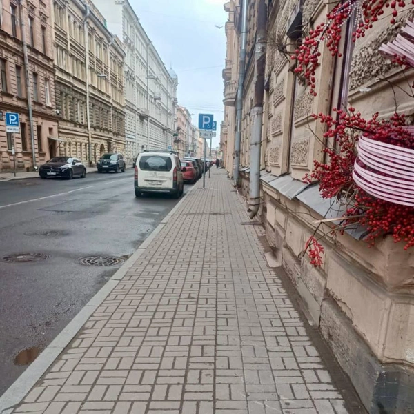 «Кроваво-красные» лужи исчезли с улицы Радищева в Петербурге | Источник: Фонд капремонта СПб