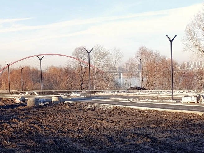 Пешеходные маршруты почти полностью проложены по длине парка | Источник: Стас Соколов / NGS.RU