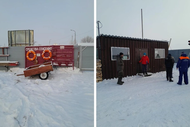 По переправе не советуют проезжать в метели | Источник: ГУ МЧС России по Новосибирской области
