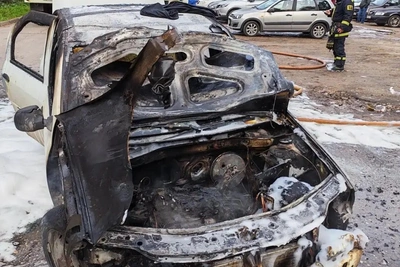В Великом Новгороде ликвидировали возгорание автомобиля