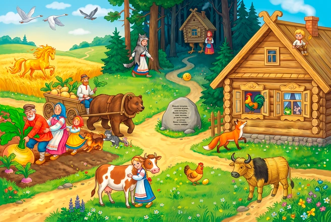Найдите 15 зашифрованных русских народных сказок | Источник: Мария Романова / Городские медиа