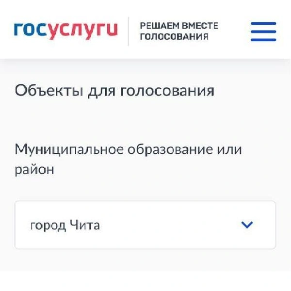 Нужно выбрать муниципальное образование | Источник: CHITA.RU