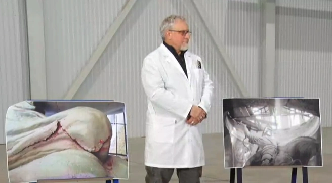 Иллюстрация нынешнего состояния памятника и исторический кадр создания скульптуры | Источник: БСТ