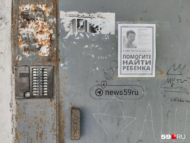 На дверях подъездов висят ориентировки  | Источник: Тимофей Калмаков / 59.RU