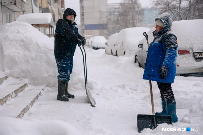У дворников сейчас настоящий аврал | Источник: Максим Серков / NGS42.RU