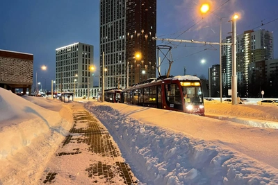Extended Tram Route 7 Stalls on Stroitely Street in Perm