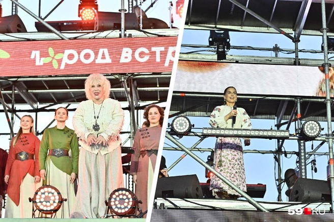 На открытии летнего фестиваля выступил пермский хор «Млада» и Татьяна Куртукова | Источник: Василина Любимова / 59.RU