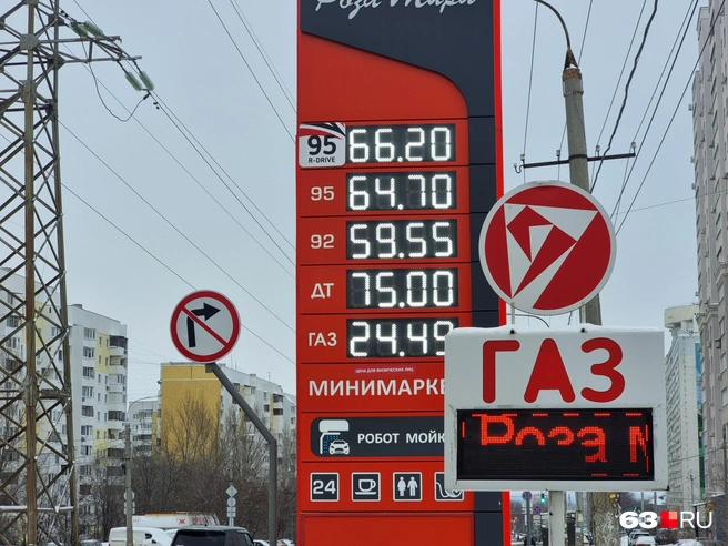 «Роза Мира»: 64,70 за литр 95-го | Источник: Роман Данилкин / 63.RU 