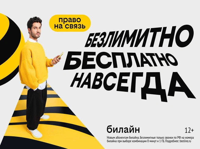 С подпиской клиент получает безлимитные звонки на номера Билайна навсегда | Источник: пресс-служба Билайна