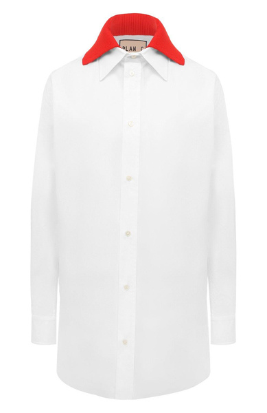 Женская белая хлопковая рубашка PLAN C