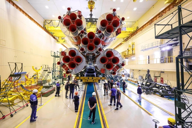 Вывоз ракеты «Союз» с биологическим спутником «Бион-М» № 2 | Источник: Роскосмос / T.me