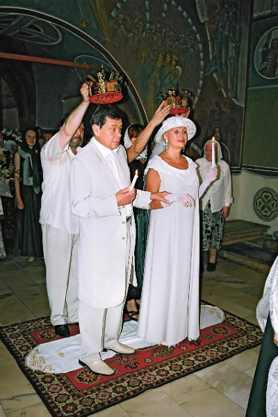 Супруги обвенчались 1 августа 2005 года