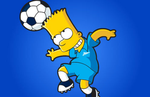 Барт Симпсон примерит форму сине-белы-голубых