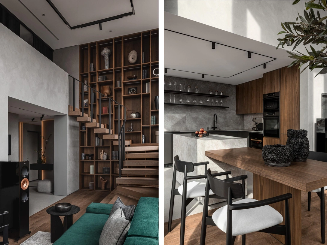 Пятиметровый стеллаж и огромные окна: посмотрите на квартиру 82 м² в Москве для меломанов | Источник: Вера Деблик. Стиль: Яна Яхина