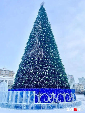 Елка на площади Орджоникидзе | Источник: Надежда Ефимова / 14.RU