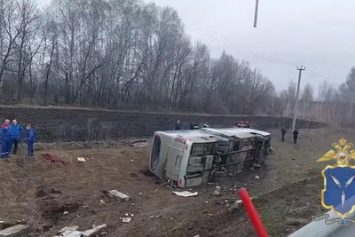 Автобус с детьми упал в кювет по пути на экскурсию