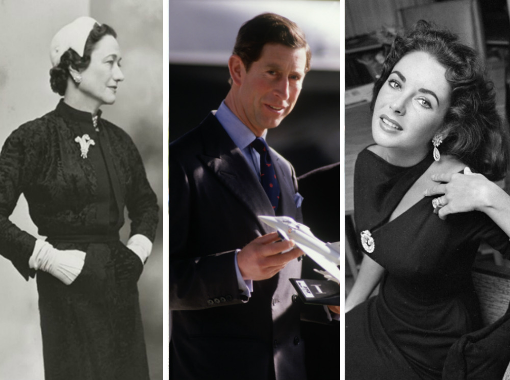 Уоллис Симпсон в «броши принца Уэльского»; принц Чарльз; Элизабет Тейлор | marieclaire.ru