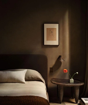 Коричневый цвет в спальне: 45 идей