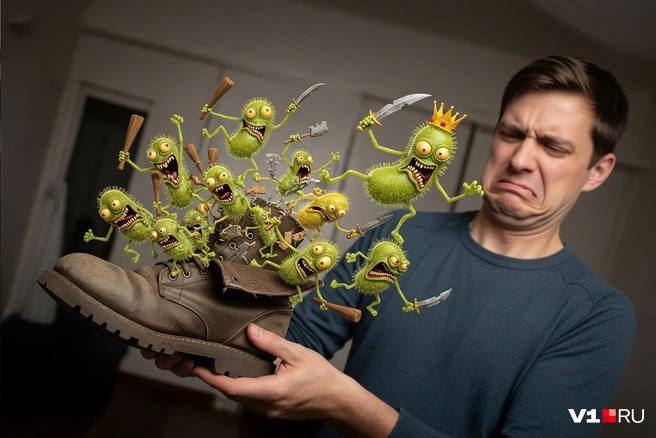 Царство бактерий и грибков процветает в ботинках россиян, агрессивно захватывая новые владения | Источник: Мария Романова / Городские медиа
