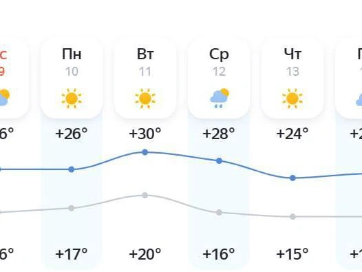 По прогнозам, дождь пройдет в среду | Источник: «Яндекс Погода»