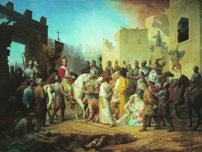 Петр Шамшин. «Вступление Иоанна IV в Казань». 1894 | Источник: Wikimedia Commons