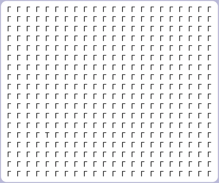Тест для тех, у кого IQ выше 140: найдите букву Т за 15 секунд