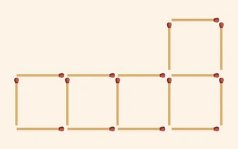 Задачка из детства: переместите 3 спички так, чтобы на рисунке осталось 4 квадрата