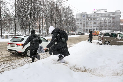 Резкое похолодание и снегопад в Нижнем Новгороде