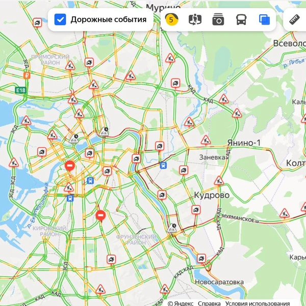 Пробки уровня «плохая погода осенью». В Петербурге плотно, на КАД зафиксирован затор 17,9 км | www.fontanka.ru