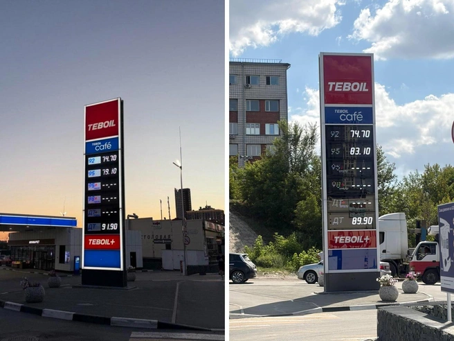 Топливная станция «Teboil» на Фабричной | Источник: Елизавета Горячева, Настасья Медведева / NGS.RU