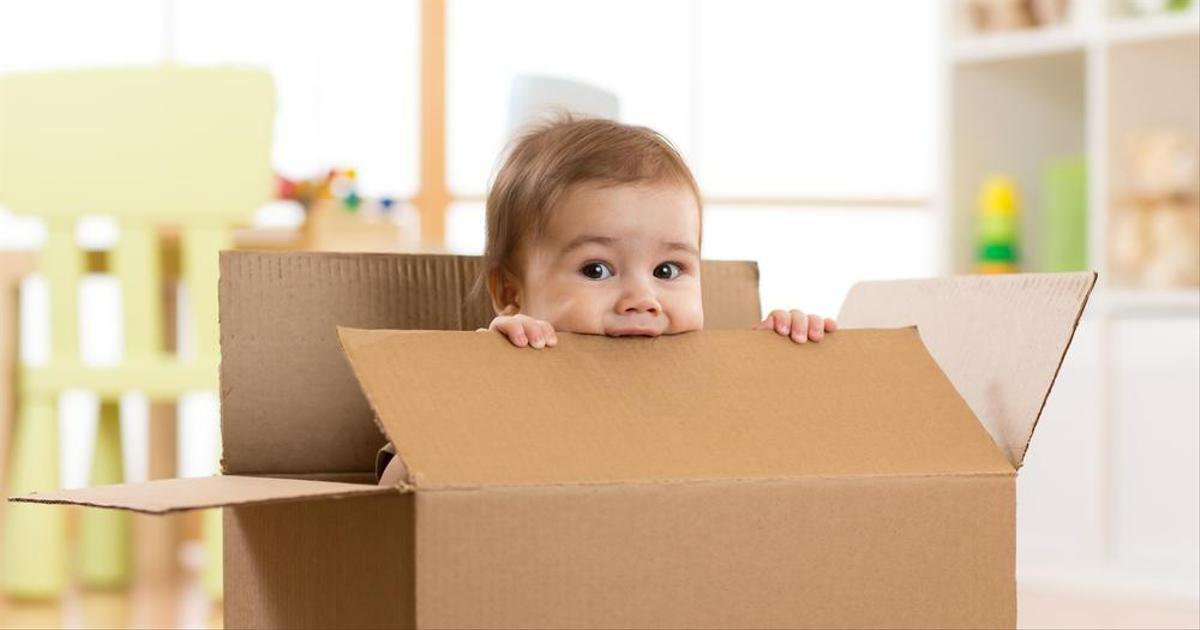 Baby hiding. Baby hiding