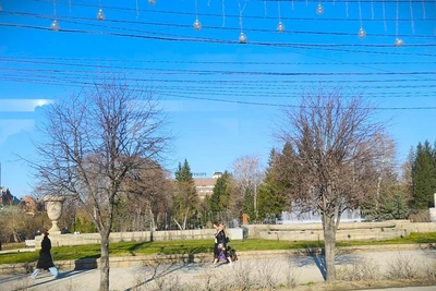 Фонтан в Первомайском сквере Новосибирска включили