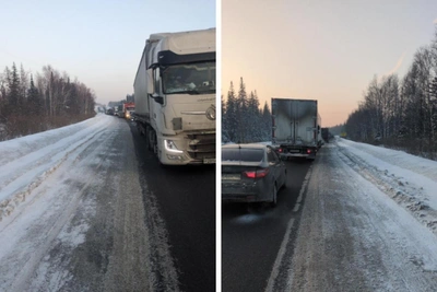 Giant traffic jam near Krasnoyarsk strands cars for hours