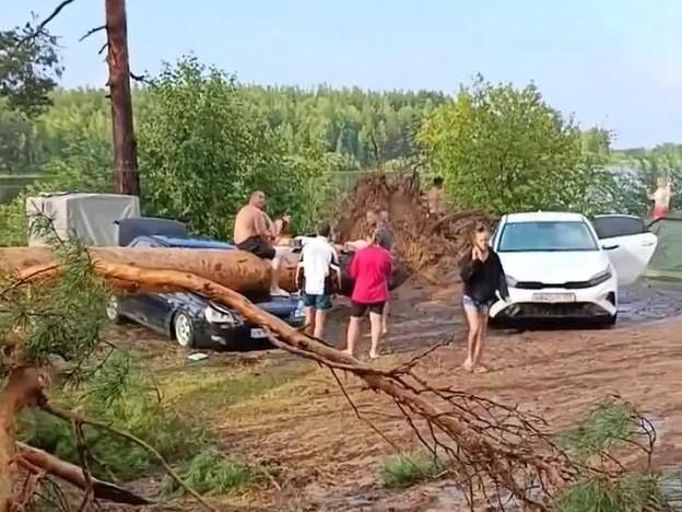 «У нас тут палатки стояли… Просто чудом…»: в туристическом месте в Прикамье ураган с корнями вырывал деревья