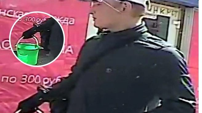 Снимок одного из Шайнуровых возле магазина&nbsp;— версии о спонтанности налета противоречило, в частности, наличие подходящей для бензина тары | Источник: МВД Башкирии