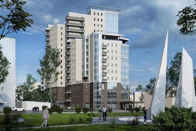 Стеклянная композиция: работы в недострое на площади Ярославля