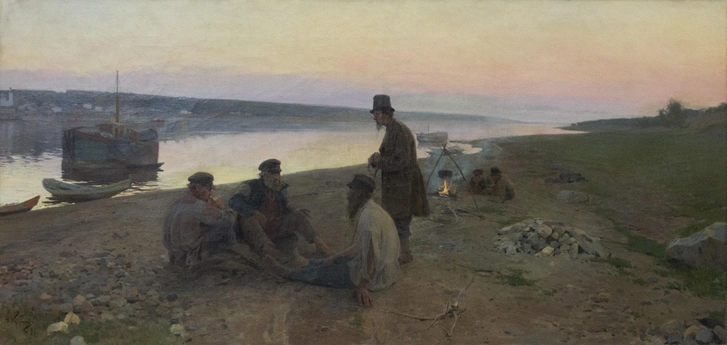 Алексей Корин. «Бурлаки». 1897. Государственный музей-заповедник «Ростовский кремль» | Источник: пресс-служба выставки