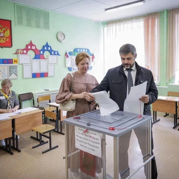 Глава Рыбинска Дмитрий Рудаков тоже проголосовал | Источник: Дмитрий Рудаков / «Макс»