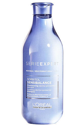 Шампунь для чувствительной кожи Sensi Balance, L'Oreal ProfessionnelВ состав шампуня входит сорбитол, выполняющий очищающие функции: он эффективно очищает, но деликатно снимает раздражение и зуд. Формула также содержит воду специальной очистки с добавлением витаминного комплекса и натуральных антиоксидантов.