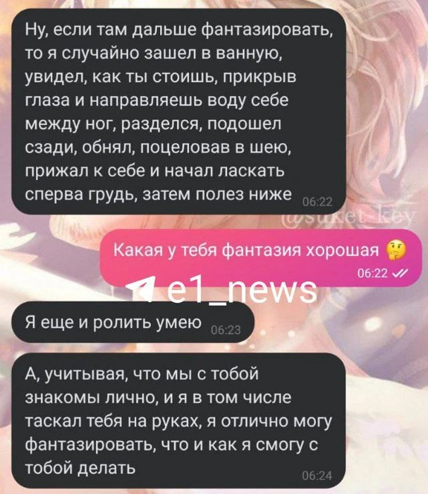 Такое сообщение Дмитрий отправил 13-летней девочке | Источник: читатель E1.RU