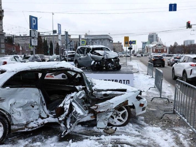 Акция привлекает внимание прохожих | Источник: Александр Ощепков / NGS.RU